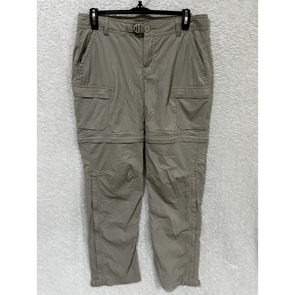 REI Co-op Convertible Pants Womens‎ 8 Petite Khaki Hiking Outdoor Zip Off Cargo